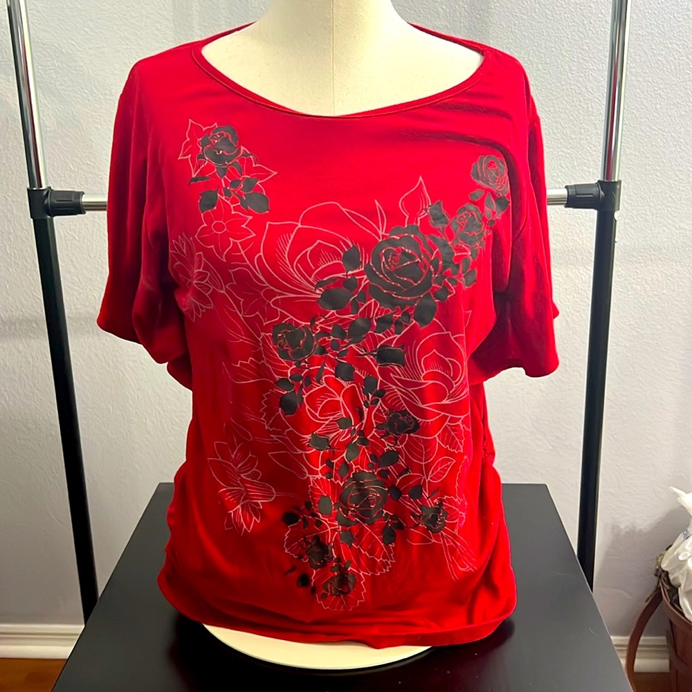 Red & Black blouse